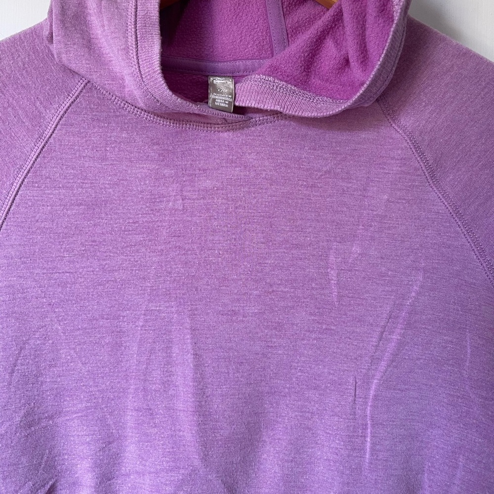 Athleta Girls Criss Cross Purple Hooded Sweatshirt Size Large (12)